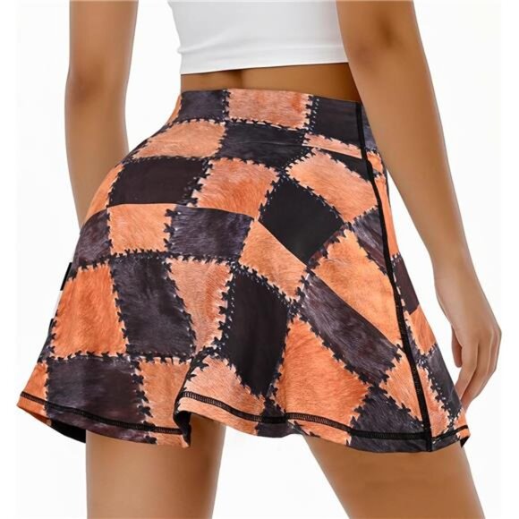 Women's Tennis Golf Skirts Cow Print - Picture 1 of 7